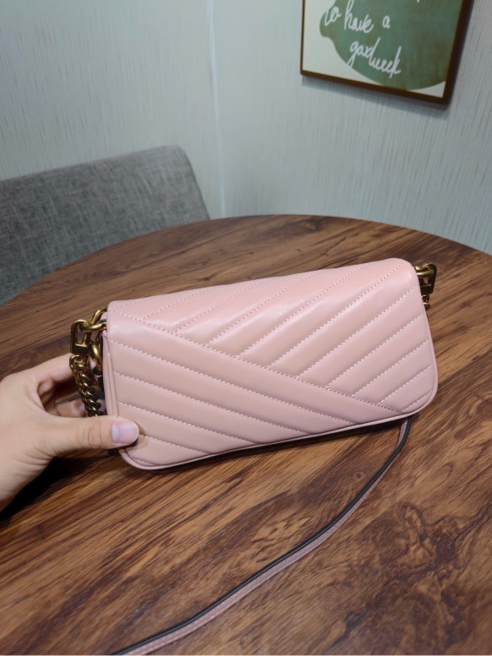 Tory Burch Pink Quilted Shoulder Bag - Picture 4 of 8